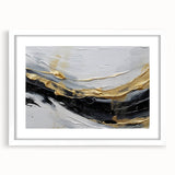 Abstract strokes and lines design wall art collection featuring a white frame and mat, ideal for modern decor and enhancing living spaces with artistic flair.