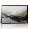 Framed wall art showcasing an abstract design of colorful strokes and lines in a modern black frame, perfect for contemporary decor. This piece adds a vibrant touch to any room, enhancing artistic appeal and style.