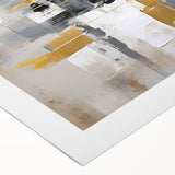 Abstract strokes and lines in vibrant colors on rolled canvas, showcasing a modern art design ideal for contemporary home decor and artistic expression. The artwork features a mix of bold hues and fluid shapes, perfect for enhancing any living space.