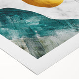 Abstract strokes and lines design in vibrant colors on rolled canvas, perfect for modern home decor. Ideal for creating a stylish and artistic ambiance.