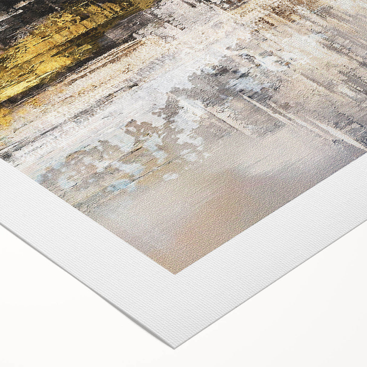 Abstract wall art featuring dynamic strokes and lines in vibrant colors, showcasing a modern design on rolled canvas, perfect for contemporary décor.
