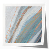 Abstract wall art print showcasing vibrant strokes and lines in a glossy finish, perfect for modern decor. Ideal for adding color and style to any room.