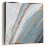 Framed wall art showcasing an abstract design of strokes and lines in silver tones, adding a modern touch to home decor. Perfect for contemporary spaces.