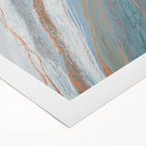 Abstract strokes and lines design in vibrant colors on rolled canvas, showcasing a modern artistic composition ideal for contemporary home decor. Perfect for adding a stylish touch to living spaces.