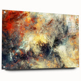 Abstract strokes and lines design wall art collection displayed in a sleek acrylic frame. The artwork features a vibrant color palette, adding a modern touch to any decor.