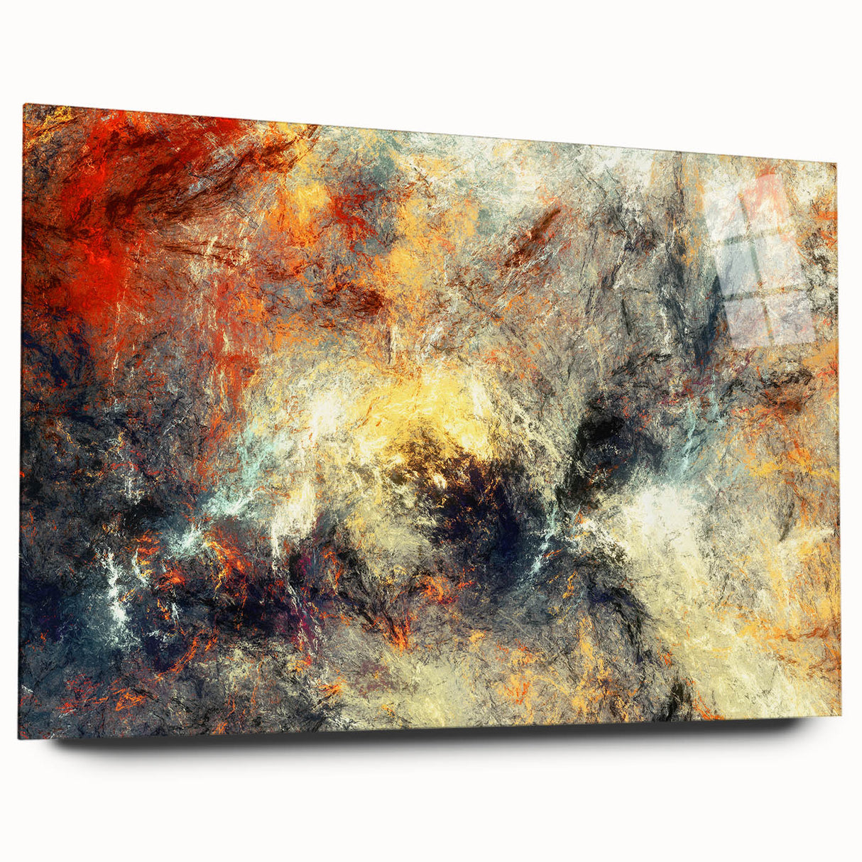 Abstract strokes and lines design wall art collection in acrylic glass, showcasing vibrant colors and modern aesthetics, ideal for contemporary home decor.