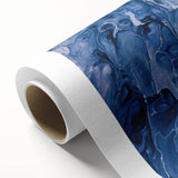 Abstract strokes and lines in vibrant colors create a modern wall art design on rolled canvas, perfect for contemporary home decor. This piece adds a dynamic touch to any room.