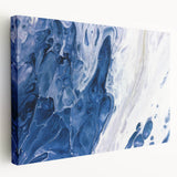 Stretched canvas artwork displaying a vibrant abstract design with colorful strokes and lines, showcasing a modern aesthetic perfect for home decor.