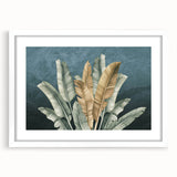 Abstract wall art featuring a modern design of colorful strokes and lines in a white frame with a mat, perfect for contemporary home decor and art enthusiasts.