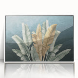 Framed acrylic wall art showcasing an abstract design of colorful strokes and lines, featuring a white border, ideal for modern home decor in living spaces.