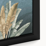 Close-up of a framed canvas artwork showcasing an abstract design with colorful strokes and lines, ideal for modern home decor or art enthusiasts.