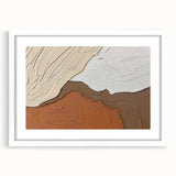 Abstract wall art featuring colorful strokes and lines in a modern design, framed with a white mat, perfect for enhancing contemporary home decor.