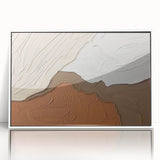 Framed abstract wall art featuring dynamic strokes and lines in a modern design, presented in a sleek white frame, ideal for contemporary home decor.