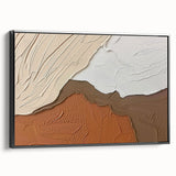 Framed canvas wall art featuring an abstract design of colorful strokes and lines, showcasing a modern artistic style with a black frame, ideal for contemporary decor.