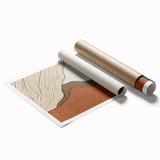 Abstract strokes and lines design in vibrant colors on a rolled wall art print, showcasing modern artistic flair, ideal for contemporary home decor accents.