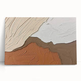 Abstract wall art featuring vibrant strokes and lines in shades of blue, gold, and white on a stretched canvas, ideal for modern home decor.