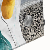 Abstract wall art featuring dynamic strokes and lines in vibrant colors, showcasing a contemporary design perfect for modern decor. Ideal for enhancing living spaces.