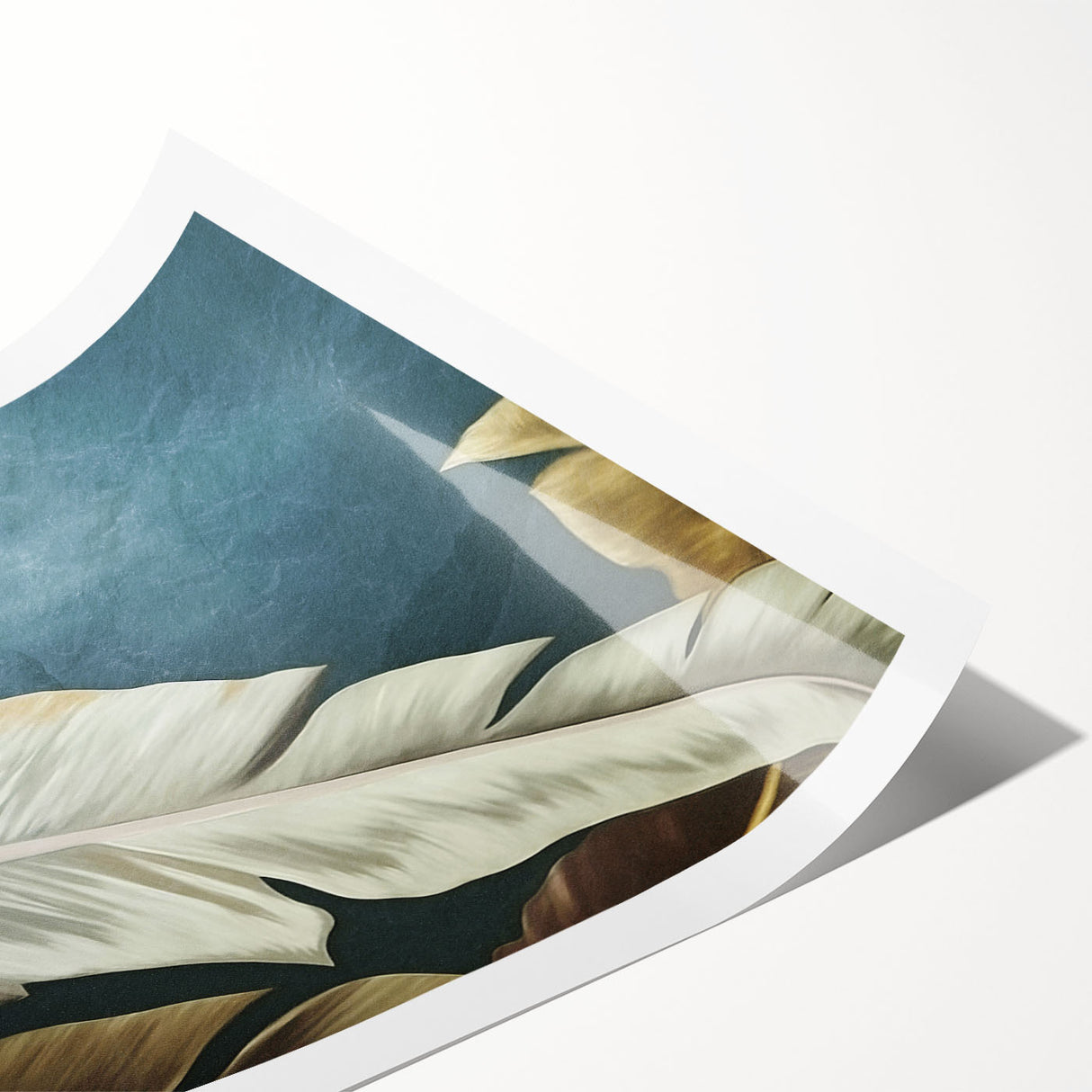 Abstract strokes and lines in vibrant colors create a modern art design, perfect for contemporary decor. This rolled print adds a dynamic touch to any space.