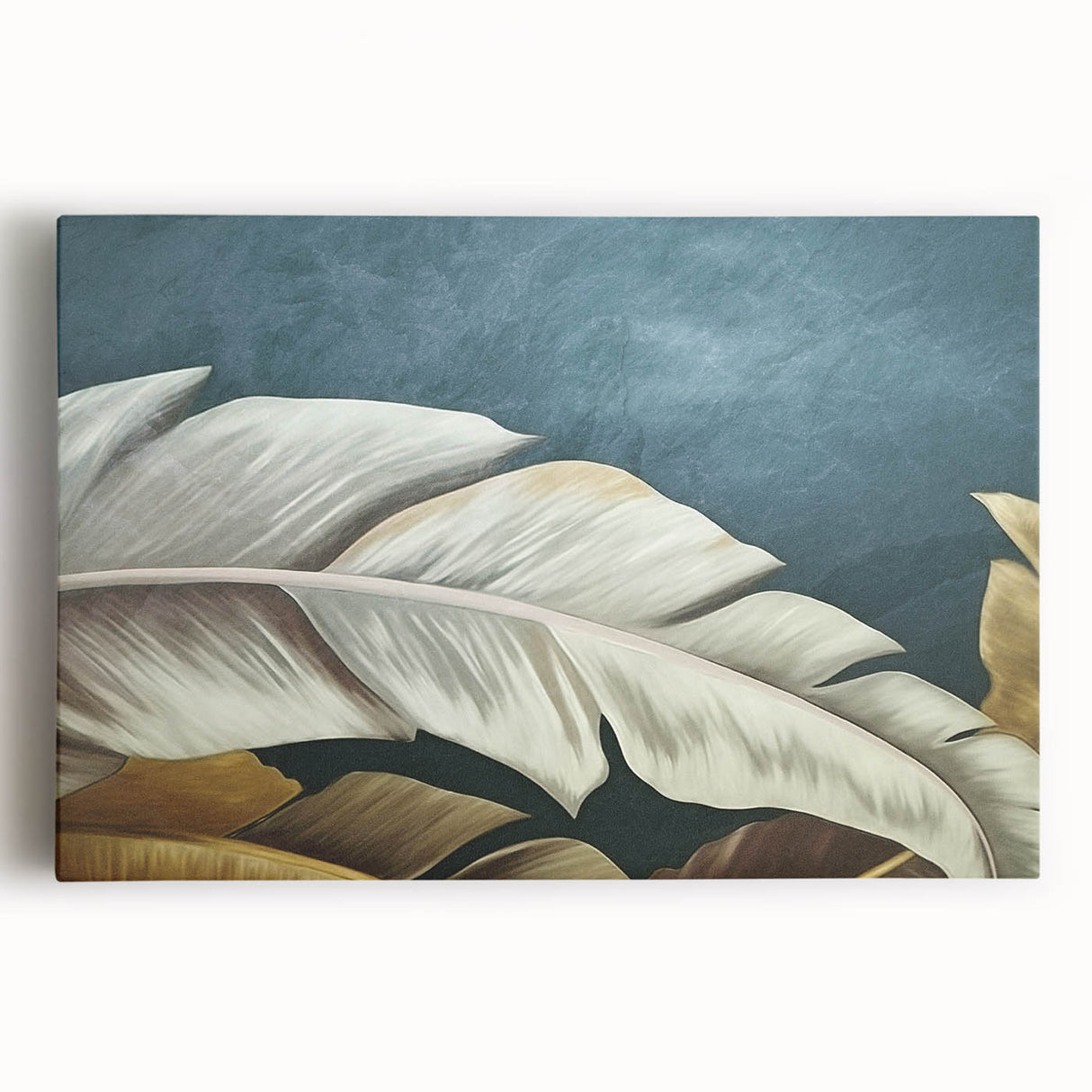 Abstract wall art featuring dynamic strokes and lines in a vibrant color palette, presented on a stretched canvas, ideal for modern home decor.