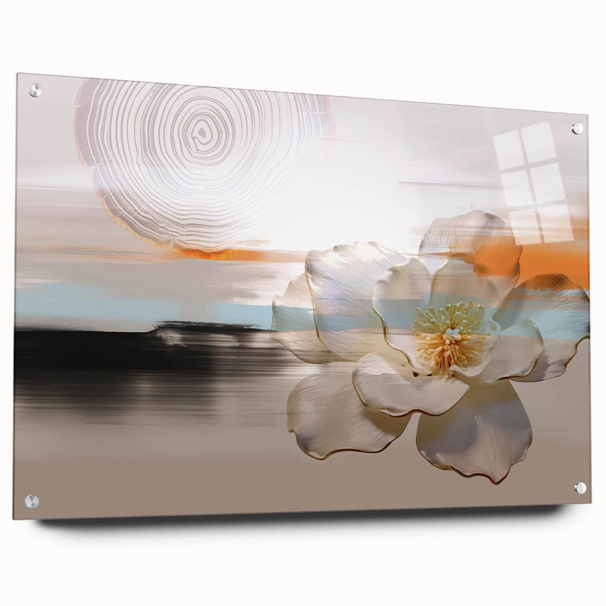 Abstract strokes and lines design wall art collection displayed in a side view, showcasing vibrant colors and intricate patterns, perfect for modern home decor.