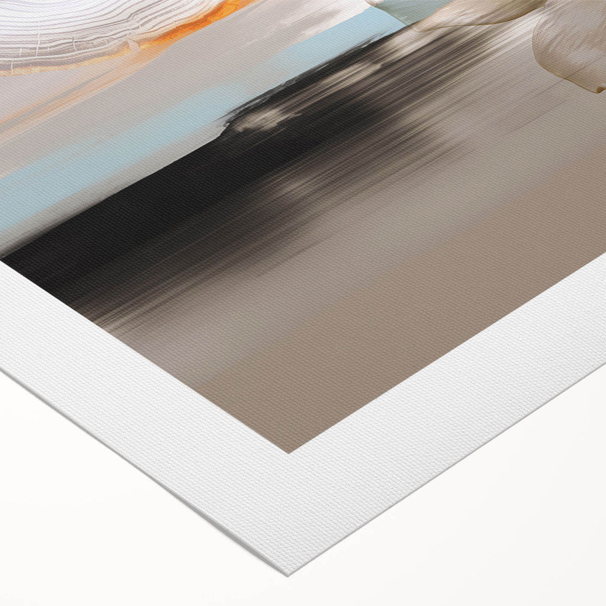 Abstract strokes and lines in vibrant colors create a modern wall art piece, showcasing a dynamic design on rolled canvas, perfect for contemporary decor.