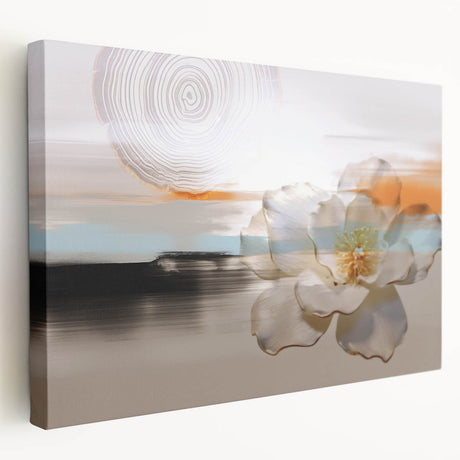 Abstract wall art featuring colorful strokes and lines on a stretched canvas, showcasing vibrant hues and dynamic patterns, ideal for modern home decor.