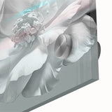 Close-up of a vibrant abstract wall art piece featuring dynamic strokes and lines in bold colors, designed for modern home decor, showcasing acrylic and glass textures.