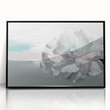 Framed wall art featuring an abstract design of colorful strokes and lines in a modern style, set in a sleek black frame, perfect for contemporary decor.