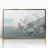 Framed wall art featuring an abstract design of colorful strokes and lines, accented with gold, perfect for modern home decor. Ideal for enhancing living spaces.