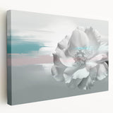 Abstract canvas wall art showcasing a blend of vibrant strokes and lines in shades of blue, orange, and yellow, designed to add modern flair to any interior space.