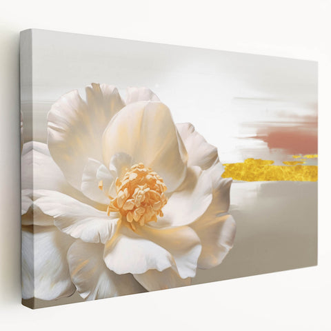 Abstract wall art featuring colorful strokes and lines on stretched canvas, showcasing a modern design perfect for contemporary home decor.