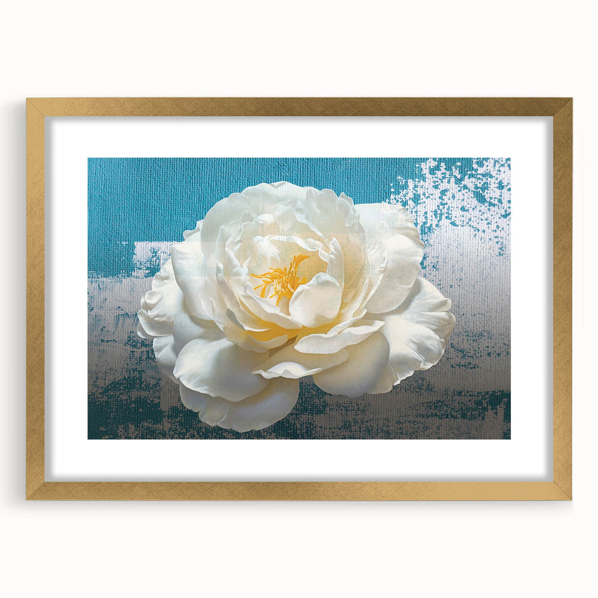 Abstract strokes and lines design wall art collection framed with a gold mat, showcasing modern elegance and artistic flair, perfect for contemporary decor.