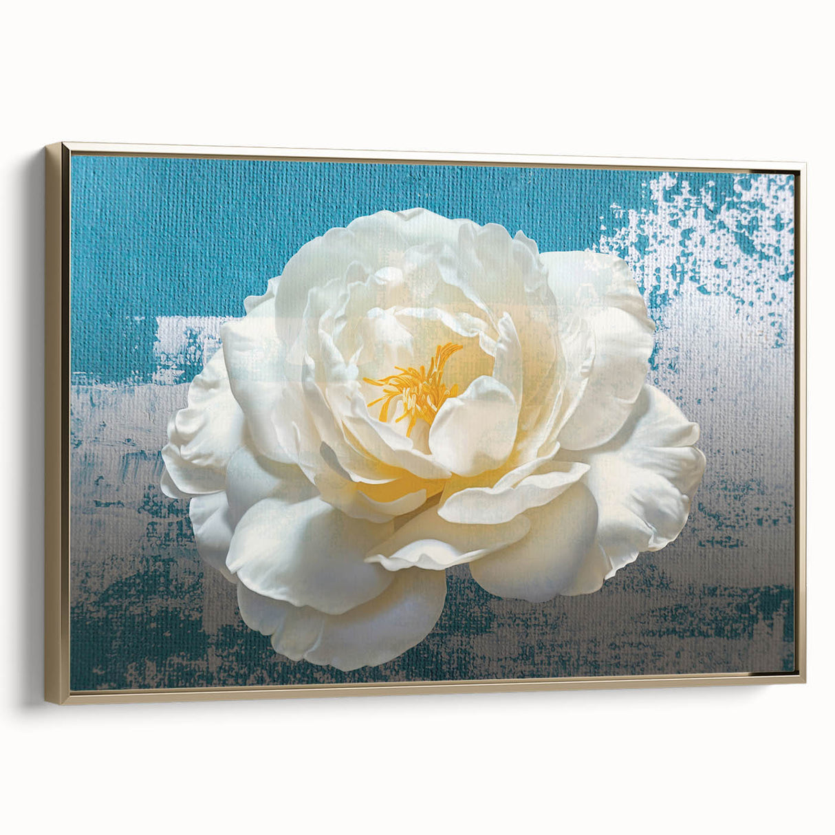 Abstract strokes and lines design framed canvas wall art showcasing a gold color palette, highlighting modern artistic elements for stylish home decor.