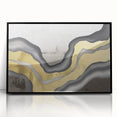 Framed abstract wall art showcasing dynamic black and white strokes and lines, perfect for modern home decor. The piece is elegantly displayed with an acrylic front for enhanced depth.