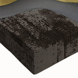 Close-up of an abstract strokes and lines design on a stretched canvas, showcasing vibrant colors and intricate patterns ideal for modern home decor. This art piece enhances interiors with its artistic flair and dynamic composition.