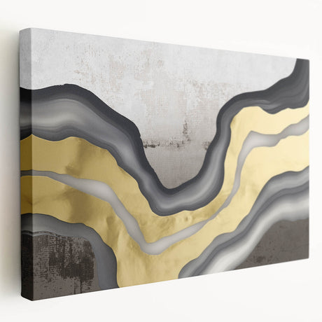 Abstract wall art featuring colorful strokes and lines on stretched canvas, showcasing vibrant hues of blue, orange, and pink. Perfect for modern home decor.