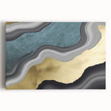 Abstract wall art canvas featuring vibrant strokes and lines in shades of blue, pink, and yellow, perfect for modern home decor. Ideal for enhancing any living space with its artistic flair.