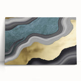 Abstract strokes and lines in muted earth tones create a modern canvas wall art piece, ideal for contemporary home decor, enhancing any living space.
