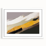 Abstract wall art featuring dynamic strokes and lines in a modern design, framed with a white mat, ideal for contemporary home decor and art lovers.