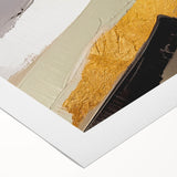 Abstract wall art featuring dynamic strokes and lines in vibrant colors, presented on a rolled canvas, ideal for modern home decor and artistic expression.