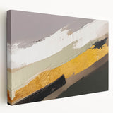 Stretched canvas wall art showcasing an abstract design of colorful strokes and lines, elegantly framed for modern home decor, perfect for adding vibrancy to any space.