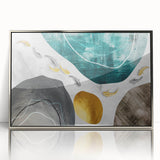 Framed acrylic wall art showcasing an abstract design of strokes and lines in silver tones, perfect for modern home decor, enhancing any living space with elegance.