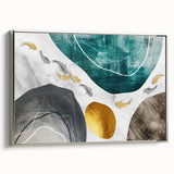 Framed wall art featuring an abstract design of strokes and lines in silver hues, showcasing a modern aesthetic perfect for contemporary home decor.