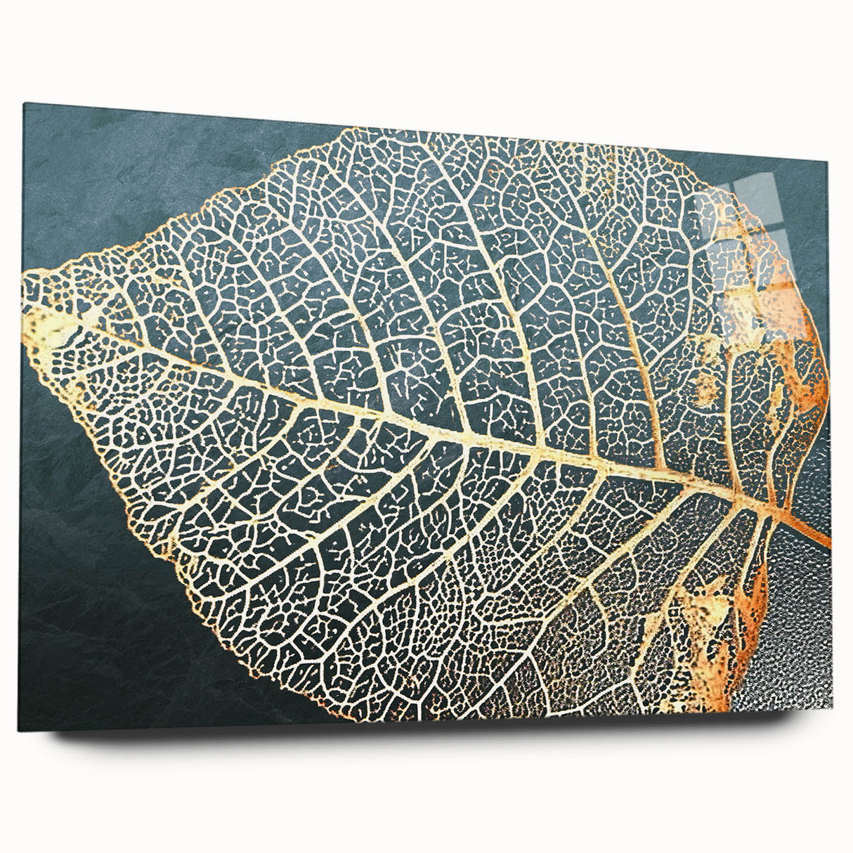 Abstract strokes and lines design on acrylic glass wall art, showcasing a modern aesthetic with vibrant colors and fluid patterns, ideal for contemporary decor.
