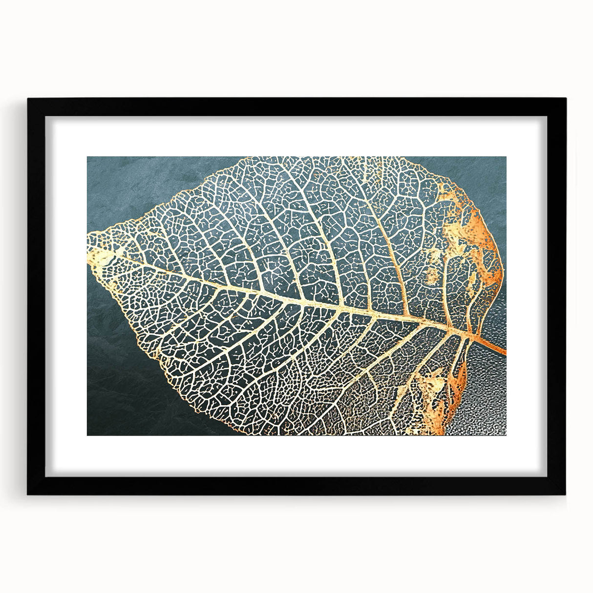 Abstract wall art featuring bold strokes and lines in a modern design, framed with a black mat, perfect for contemporary home decor. Ideal for enhancing living spaces with artistic flair.