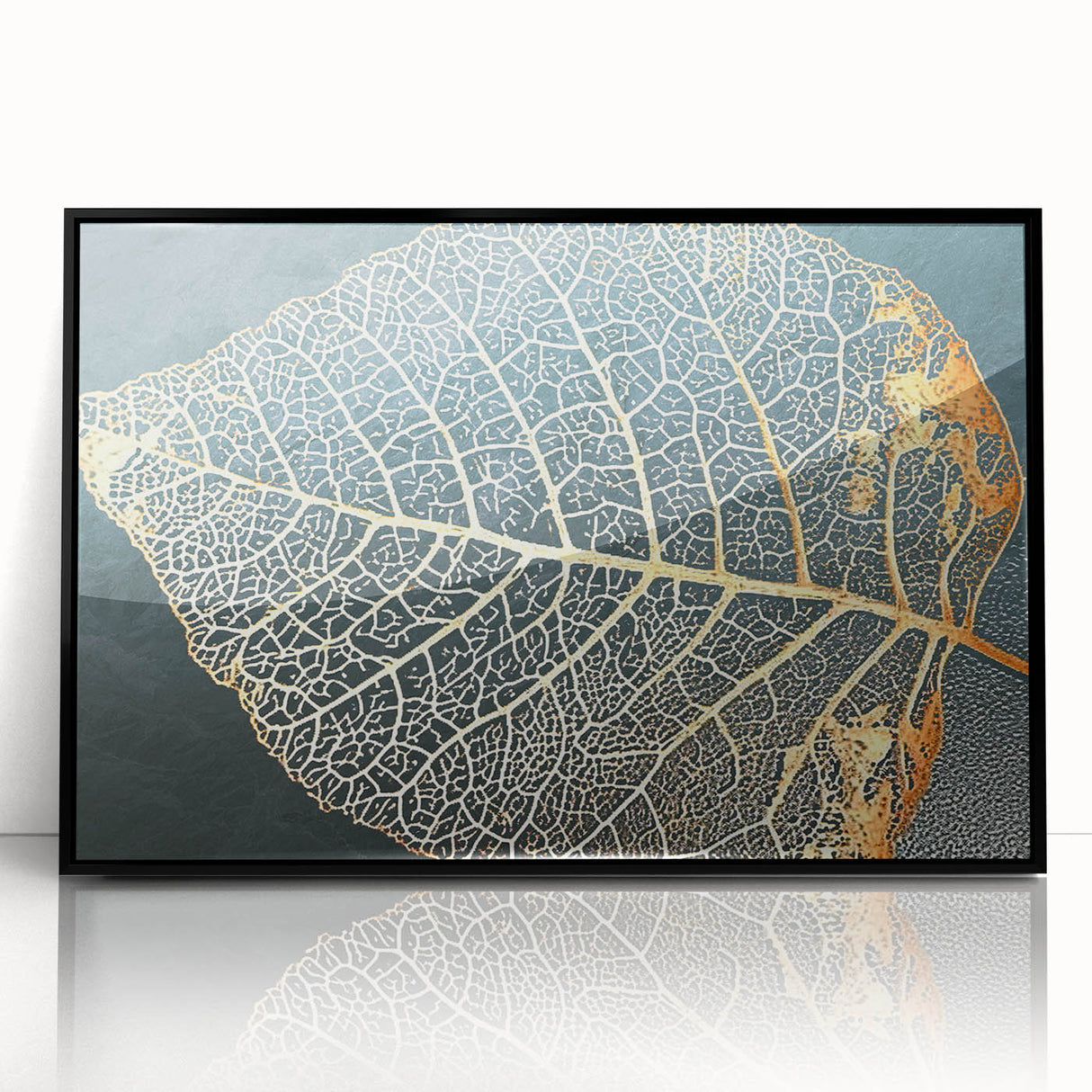 Framed abstract wall art featuring dynamic strokes and lines in a black acrylic finish, perfect for modern home decor or office spaces, adding a touch of elegance.