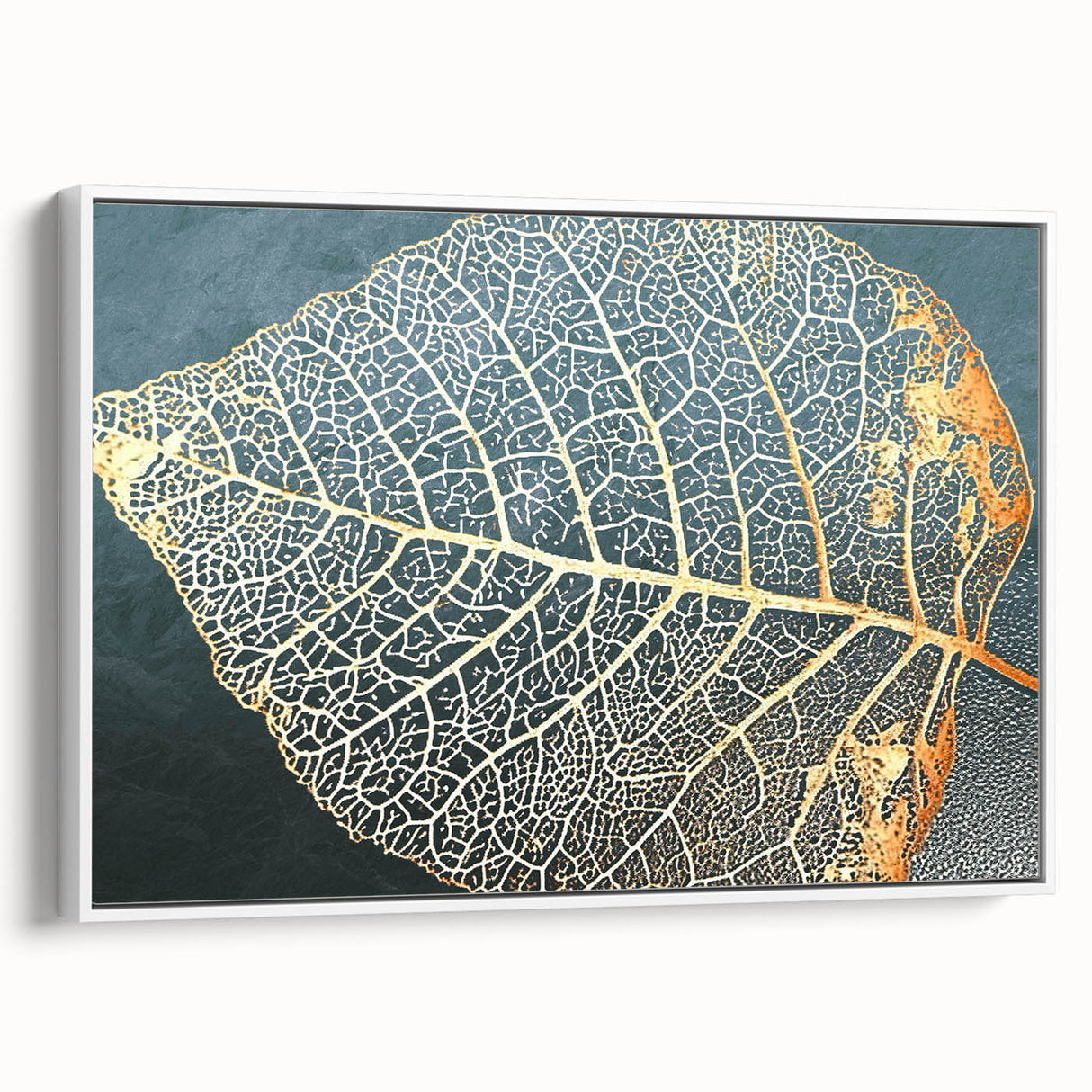 Framed wall art showcasing an abstract design of colorful strokes and lines on a white background, perfect for modern home decor. The canvas is elegantly displayed from a side view, emphasizing its sleek profile and artistic appeal.