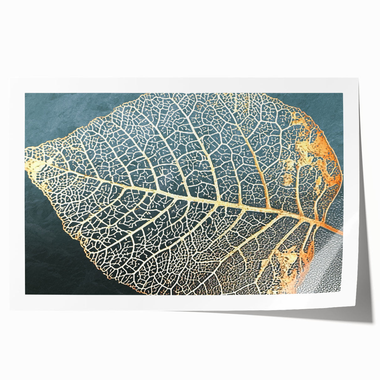 Abstract wall art print featuring vibrant strokes and lines in shades of blue, green, and yellow, ideal for modern decor. Perfectly rolled for easy framing and display.