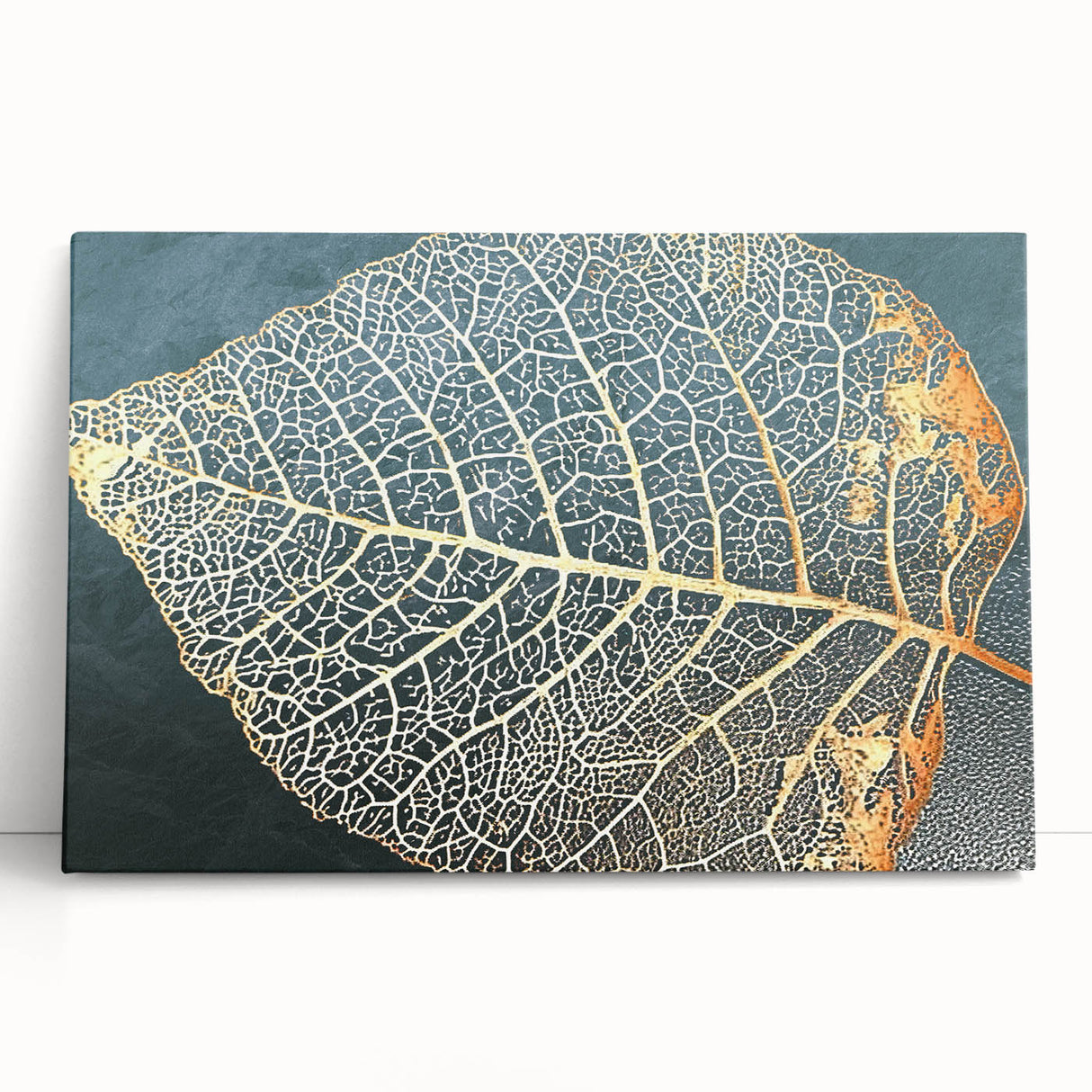 Abstract strokes and lines in vibrant colors create a modern wall art design on stretched canvas, perfect for contemporary home decor. This piece leans against a neutral background, showcasing its artistic flair and versatility.