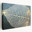 Abstract wall art featuring dynamic strokes and lines in earthy tones, showcasing a modern design on stretched canvas with a side view display. Ideal for contemporary home decor.